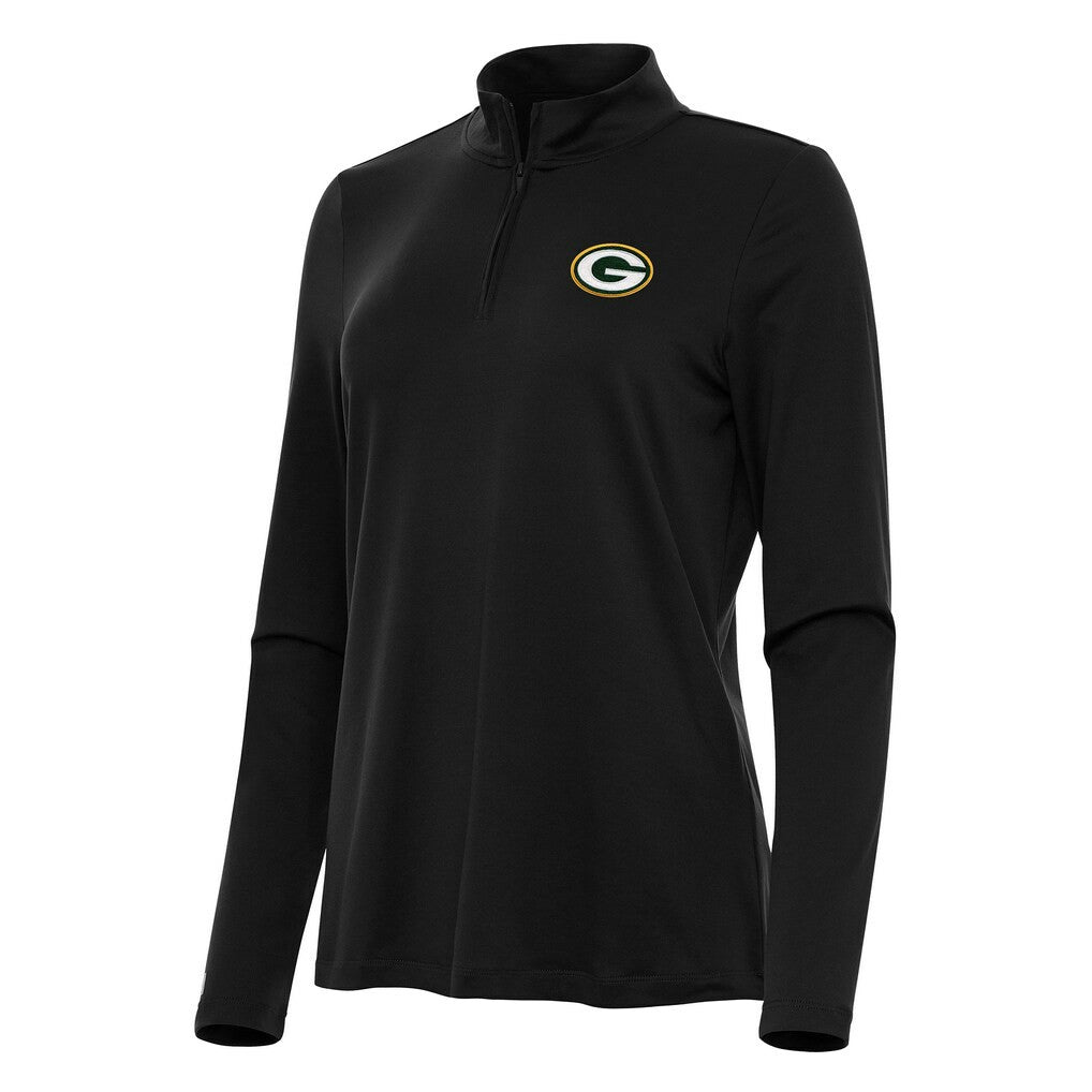 Green Bay Packers Antigua Women's Reprocess Quarter-Zip Top | NFL Discount