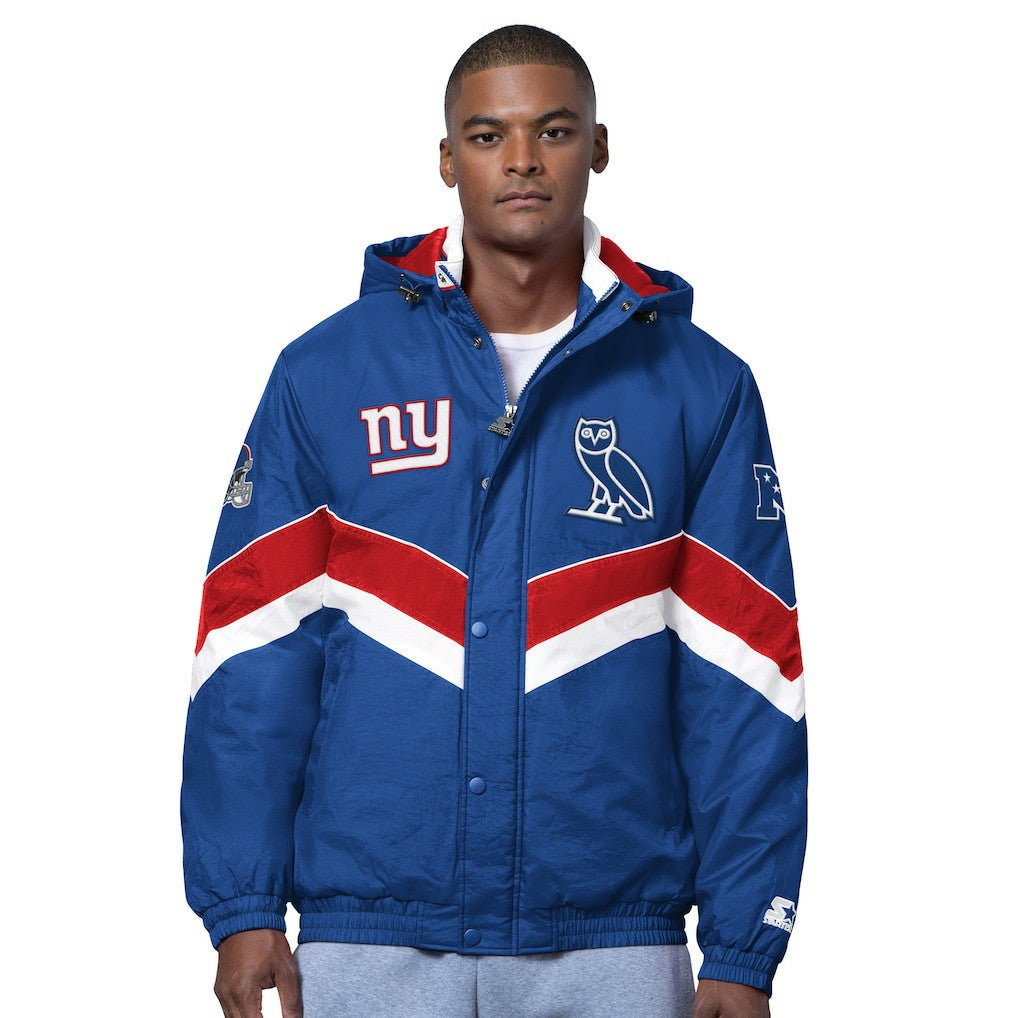 New York Giants OVO x Starter Sideline Full-Snap Puffer Jacket | NFL Online