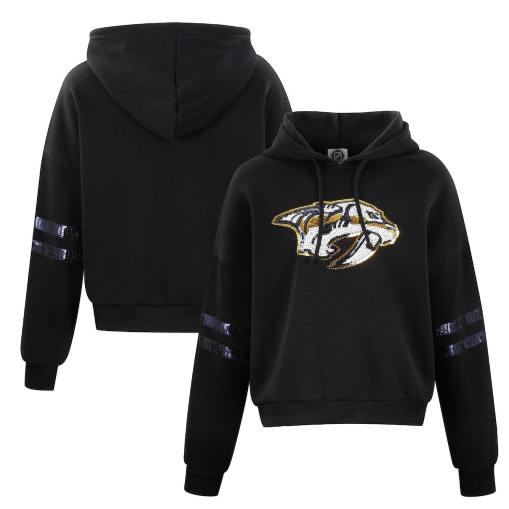 Nashville Predators Cuce Women's Sequin Cropped Pullover Hoodie -  NHL Hoodies