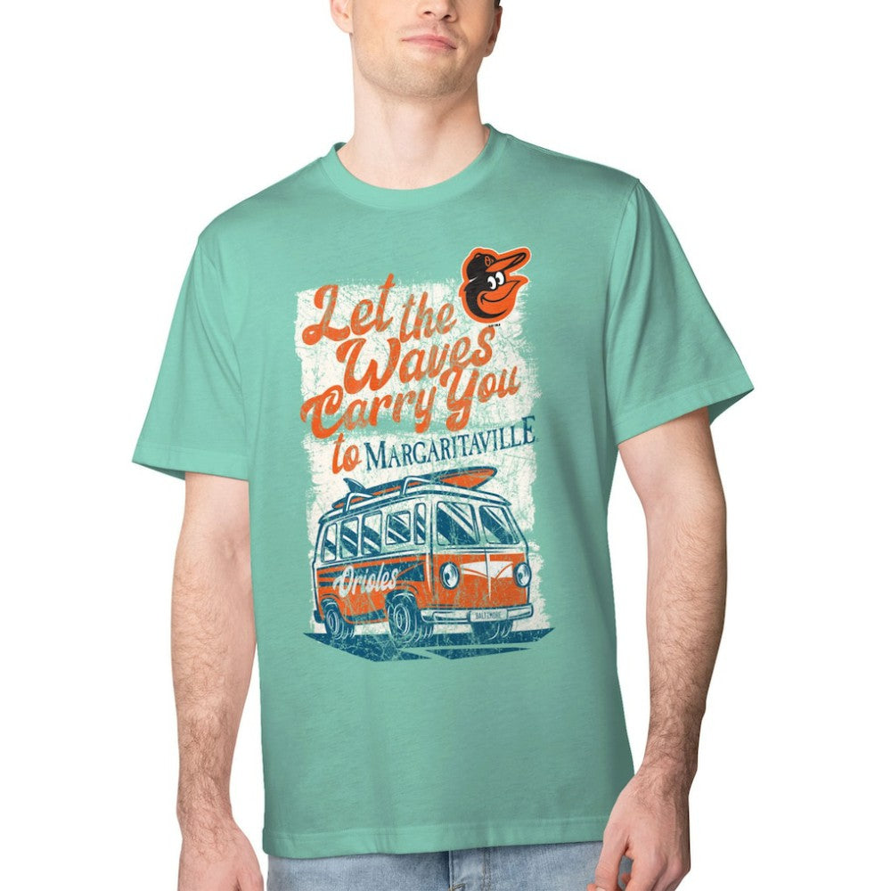 Baltimore Orioles Margaritaville Bus Waves Graphic T-Shirt - MLB T-shirts