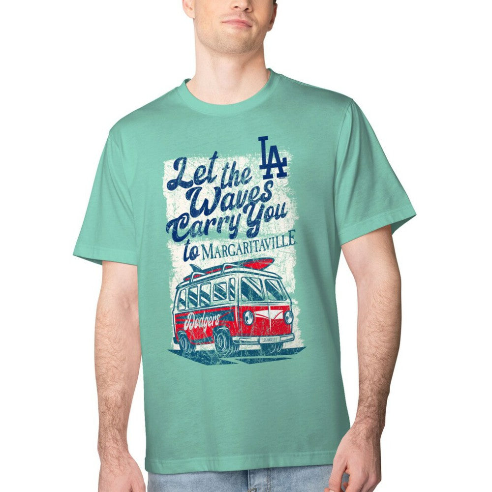 Los Angeles Dodgers Margaritaville Bus Waves Graphic T-Shirt - MLB T-shirts