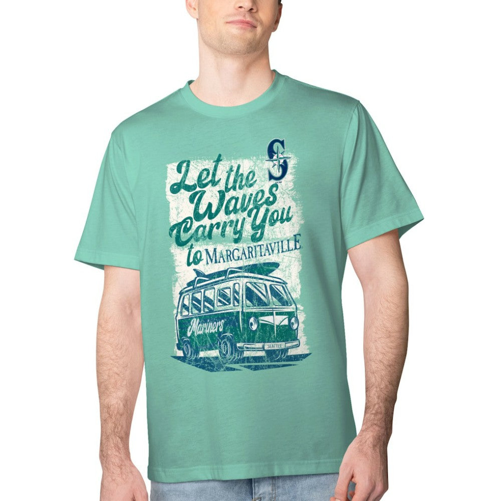 Seattle Mariners Margaritaville Bus Waves Graphic T-Shirt - MLB T-shirts