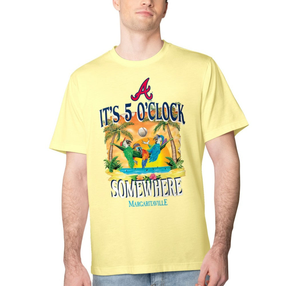 Atlanta Braves Margaritaville Five O'Clock Graphic T-Shirt - MLB T-shirts