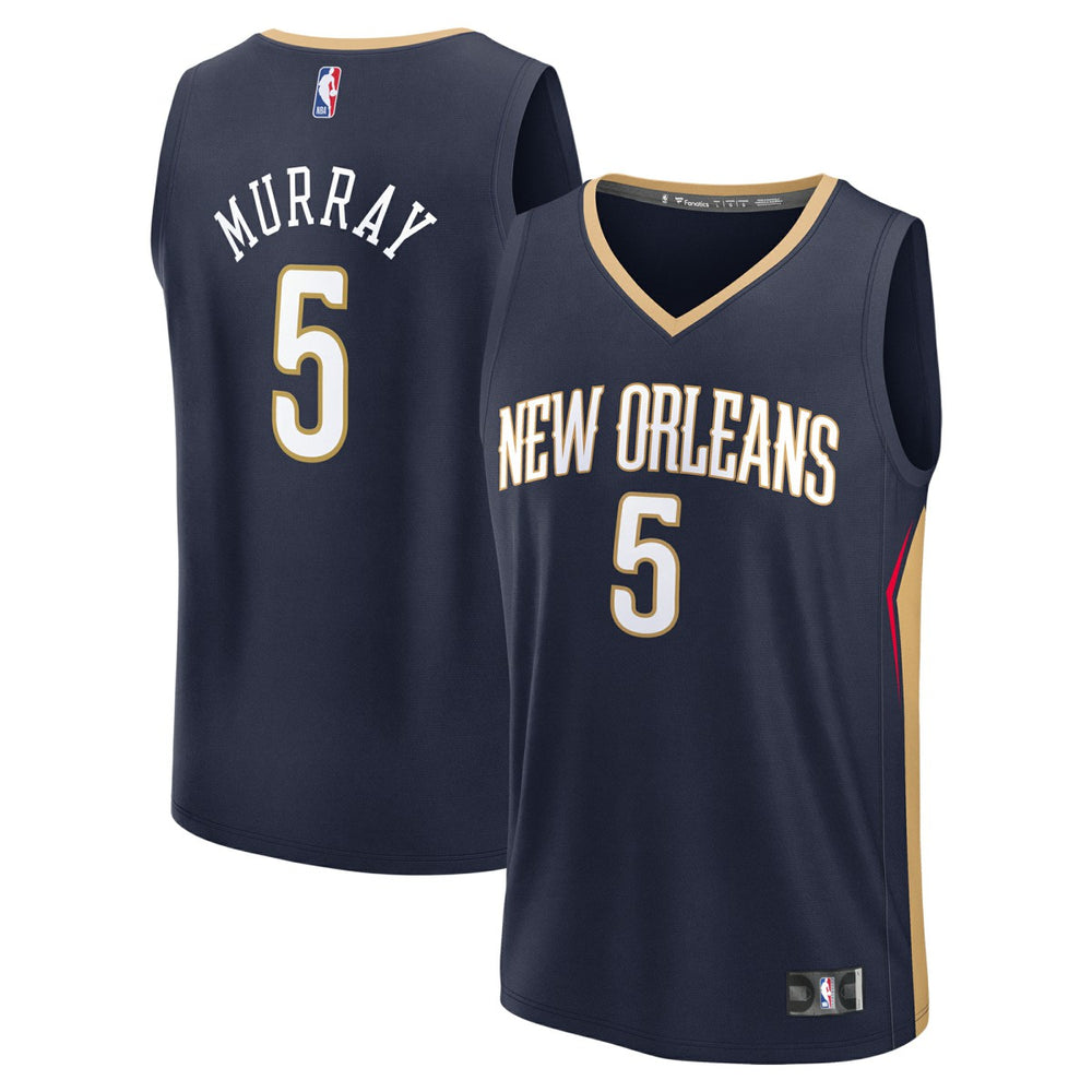 Navy Dejounte Murray New Orleans Pelicans Fast Break Replica Player Jersey | NBA