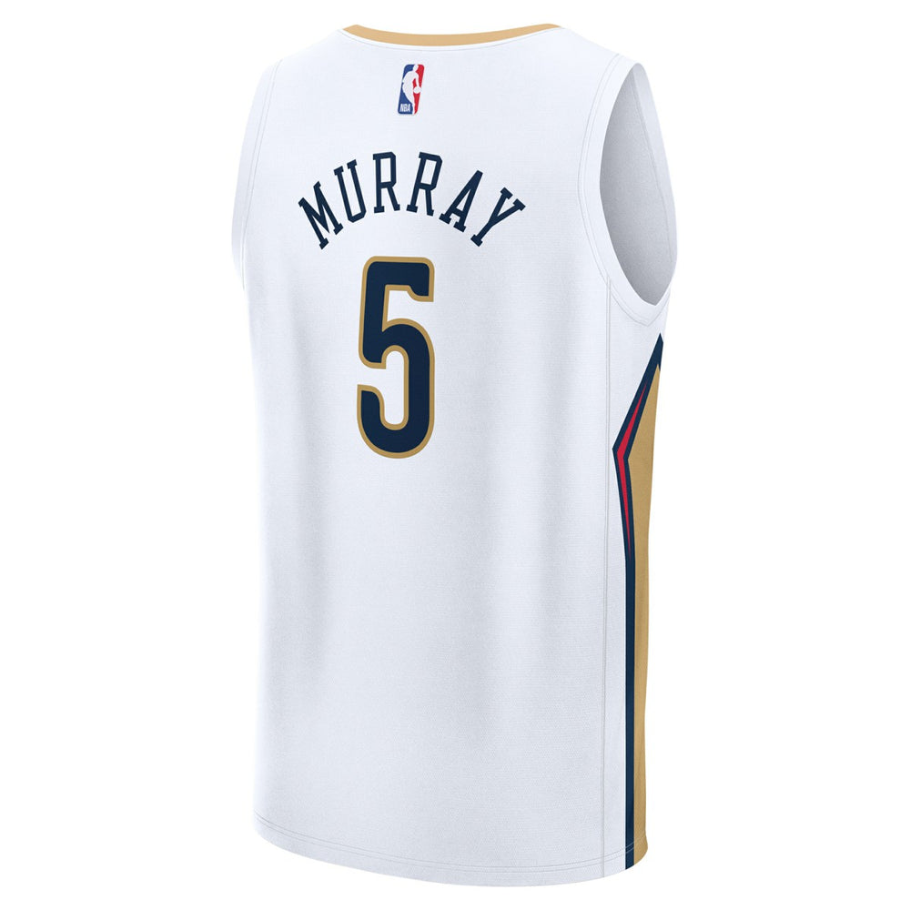 White Dejounte Murray New Orleans Pelicans Fast Break Replica Player Jersey | NBA