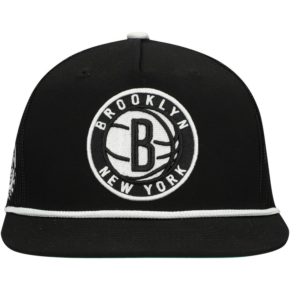 Black Brooklyn Nets Roper Trucker Snapback Hat | NBA