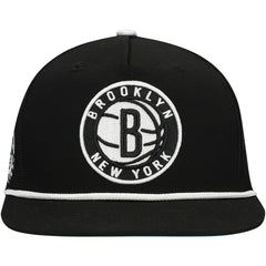 Black Brooklyn Nets Roper Trucker Snapback Hat | NBA