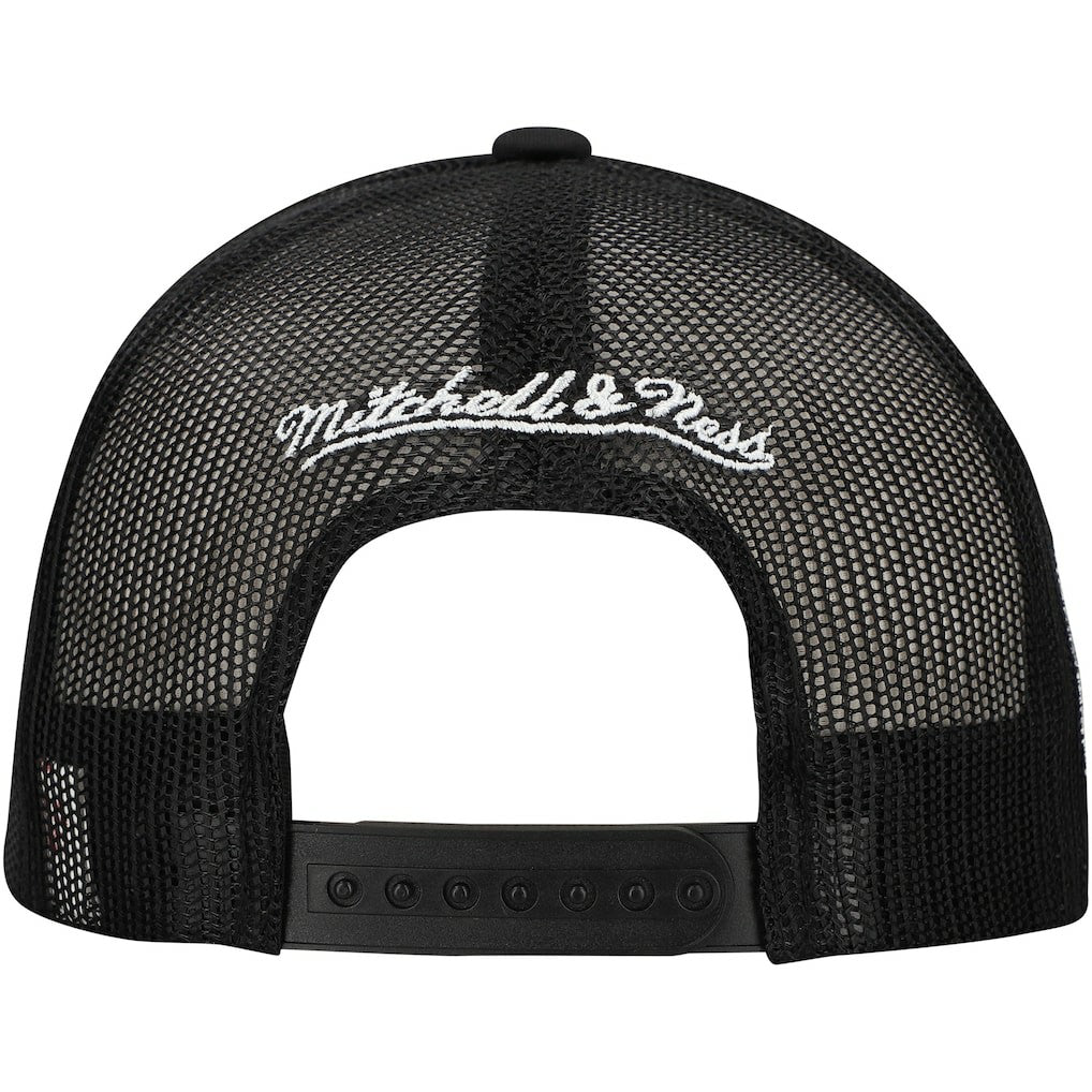 Black Brooklyn Nets Script Trucker Adjustable Hat | NBA