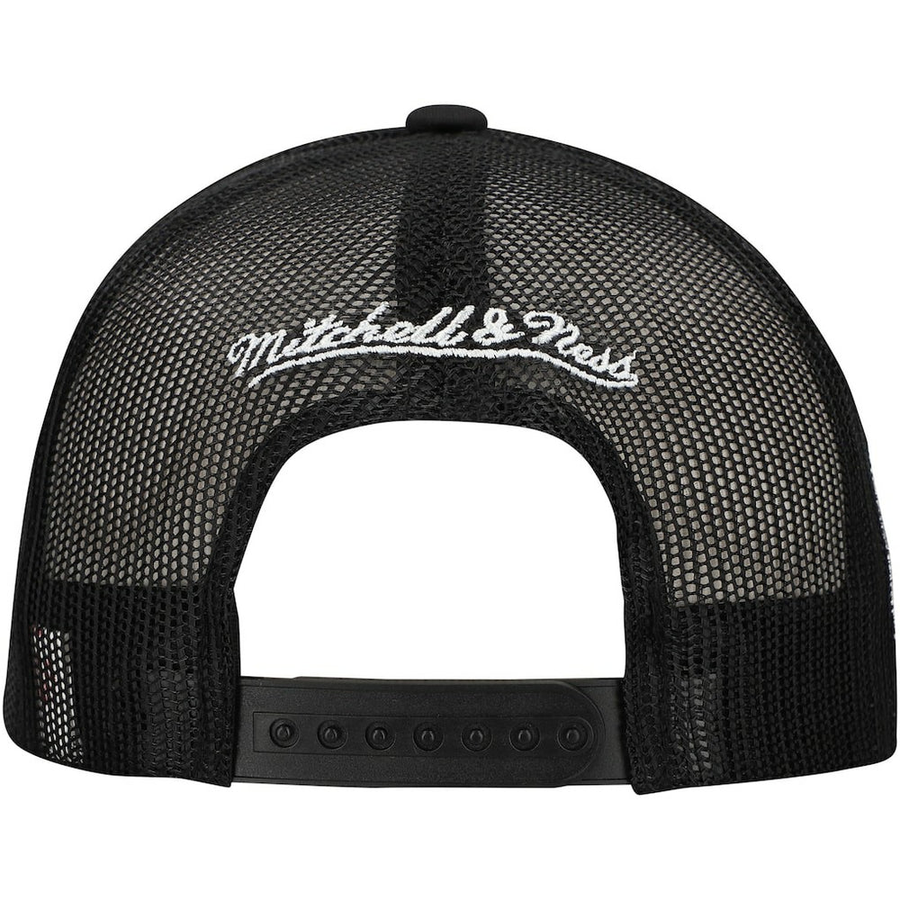 Black Brooklyn Nets Script Trucker Adjustable Hat | NBA