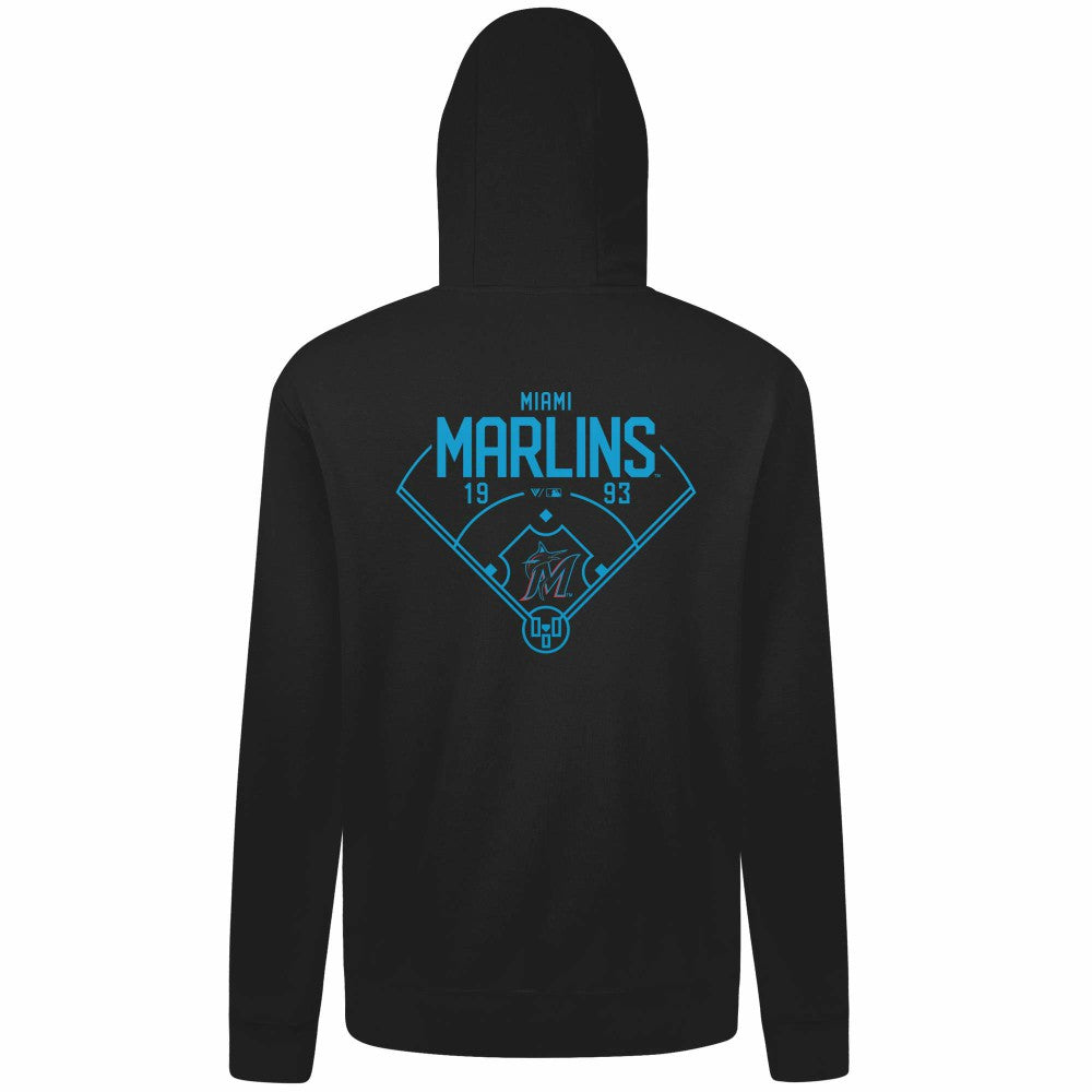 Miami Marlins Levelwear Podium Primary Pullover Hoodie - MLB Hoodies