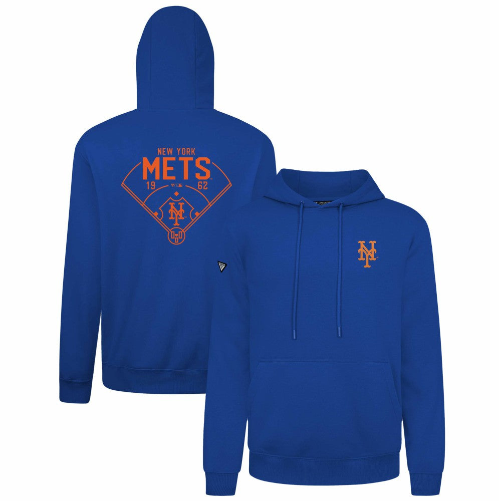New York Mets Levelwear Podium Primary Pullover Hoodie - MLB Hoodies