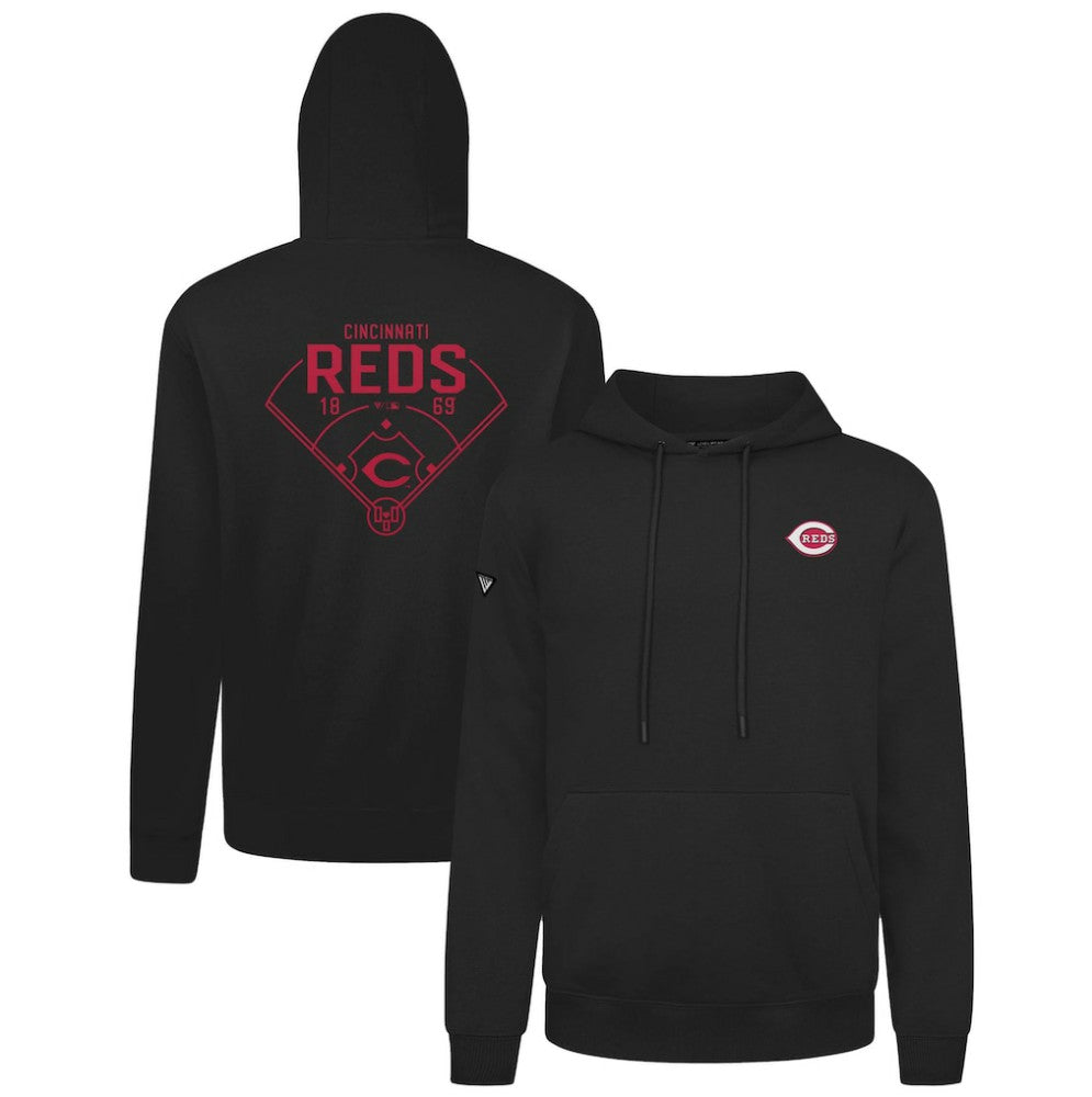 Cincinnati Reds Levelwear Podium Primary Pullover Hoodie - MLB Hoodies