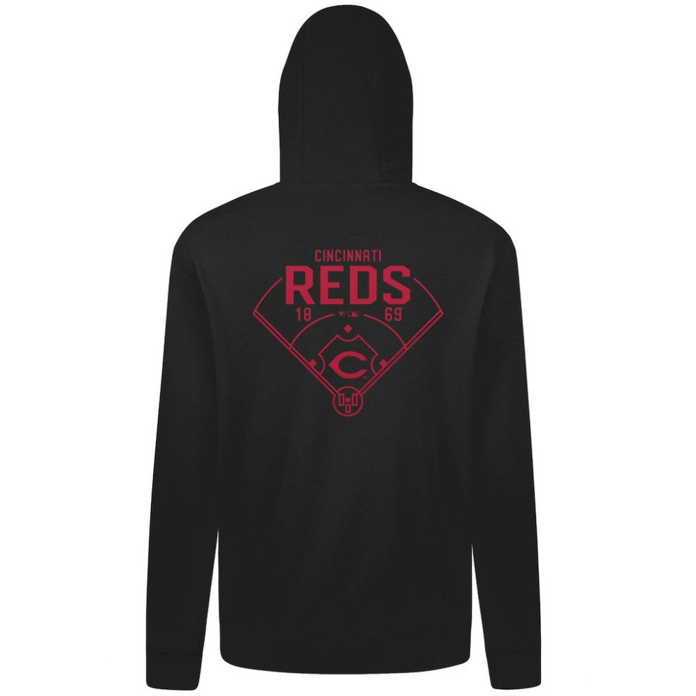 Cincinnati Reds Levelwear Podium Primary Pullover Hoodie - MLB Hoodies