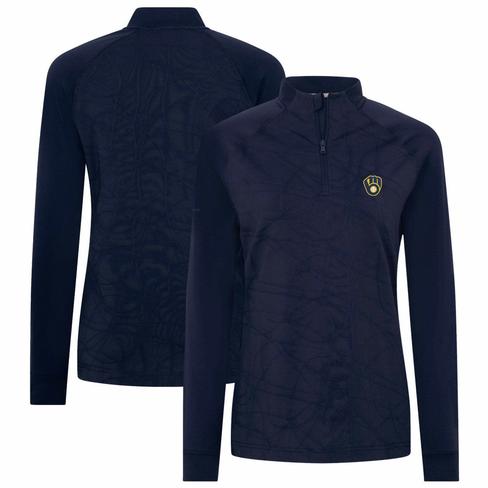 Milwaukee Brewers Levelwear Women's Amethyst Insignia 2.0 Quarter-Zip Jacket - MLB Jackets