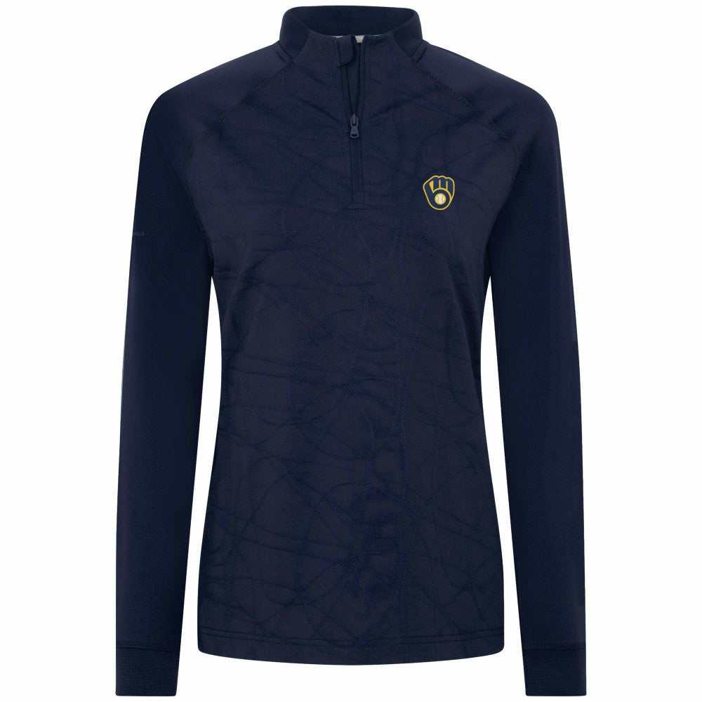 Milwaukee Brewers Levelwear Women's Amethyst Insignia 2.0 Quarter-Zip Jacket - MLB Jackets