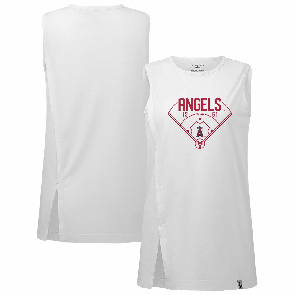Los Angeles Angels Levelwear Women's Influx Home Field Tank Top - MLB Tanks