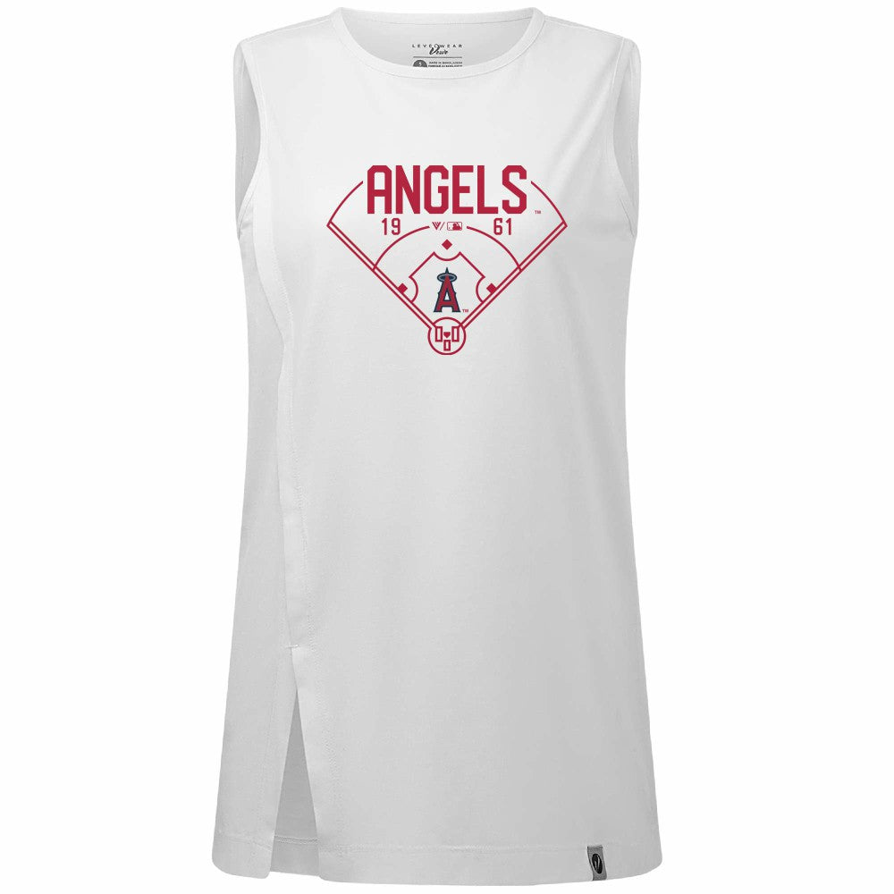 Los Angeles Angels Levelwear Women's Influx Home Field Tank Top - MLB Tanks