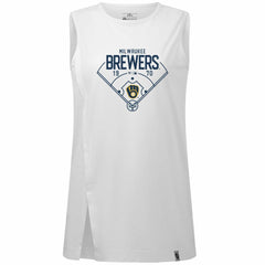 Milwaukee Brewers Levelwear Women's Influx Home Field Tank Top - MLB Tanks