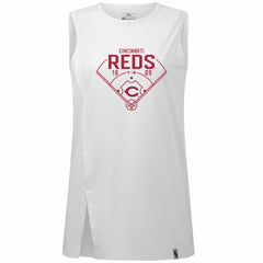 Cincinnati Reds Levelwear Women's Influx Home Field Tank Top - MLB Tanks