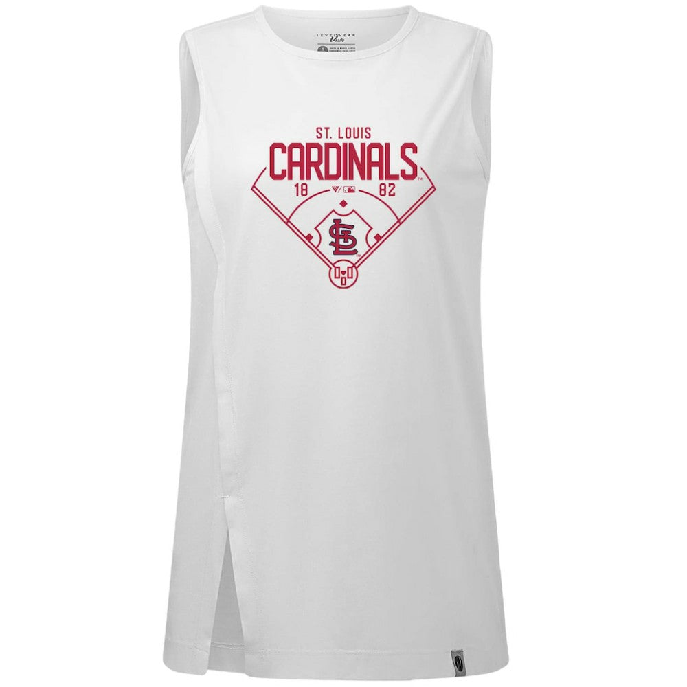 St. Louis Cardinals Levelwear Women's Influx Home Field Tank Top - MLB Tanks