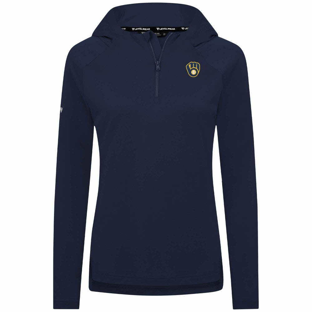 Milwaukee Brewers Levelwear Women's Raven Insignia 2.0 Quarter-Zip Jacket - MLB Jackets