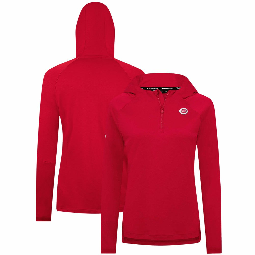 Cincinnati Reds Levelwear Women's Raven Insignia 2.0 Quarter-Zip Jacket - MLB Jackets