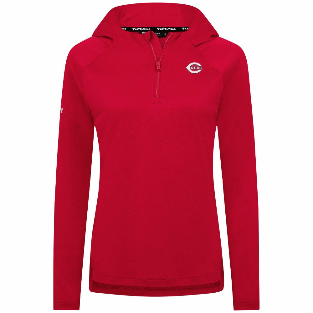 Cincinnati Reds Levelwear Women's Raven Insignia 2.0 Quarter-Zip Jacket - MLB Jackets
