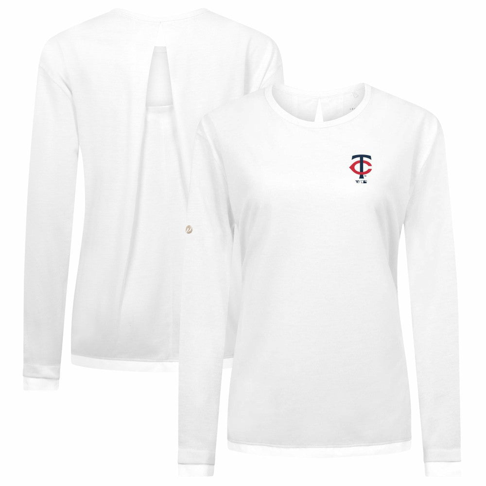Minnesota Twins Levelwear Women's Sequoia Primary Logo Long Sleeve T-Shirt - MLB T-shirts