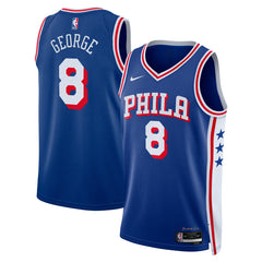 Royal Paul George Philadelphia 76ers Unisex 2024 Offseason Addition Swingman Jersey | NBA