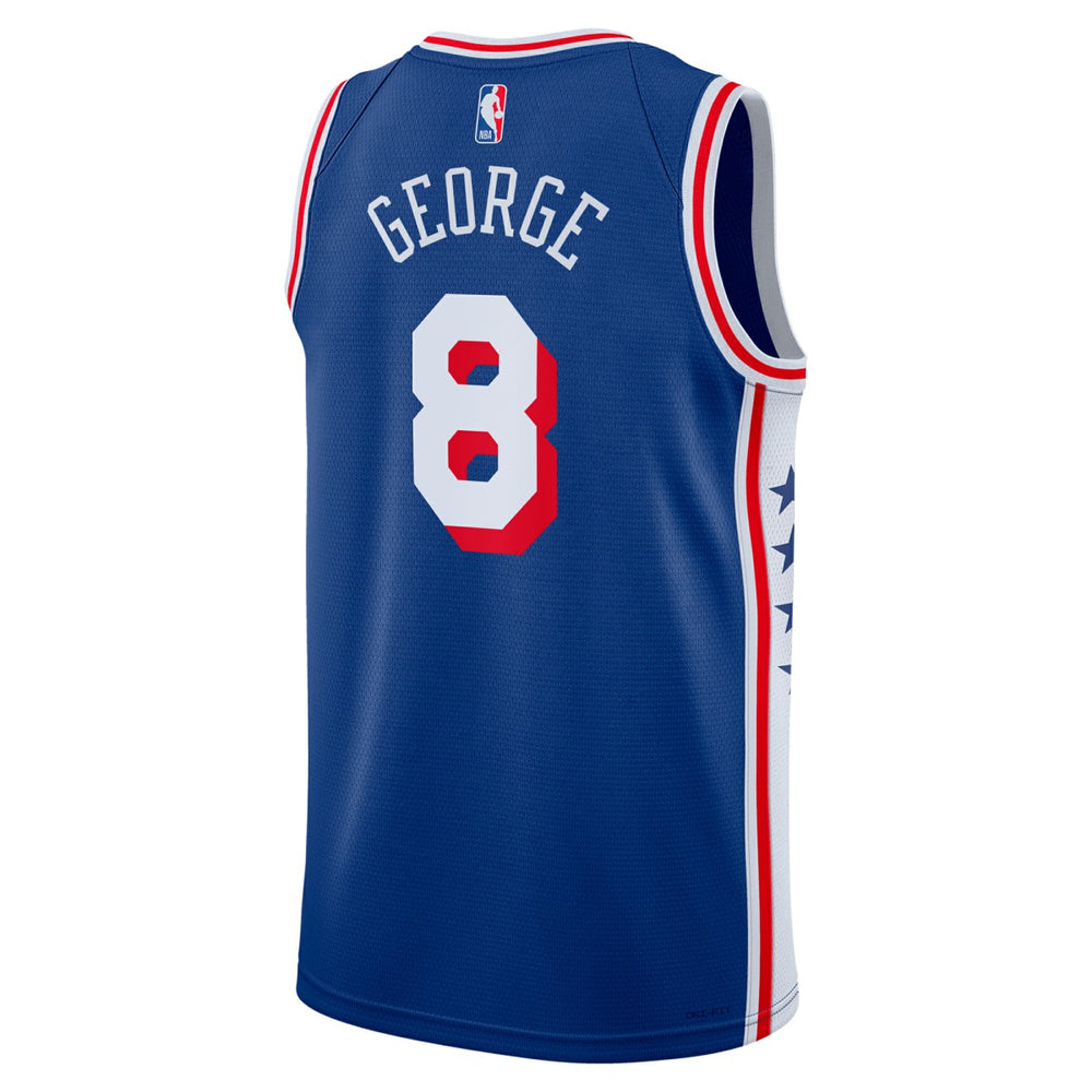 Royal Paul George Philadelphia 76ers Unisex 2024 Offseason Addition Swingman Jersey | NBA