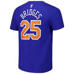 Blue Mikal Bridges New York Knicks Unisex Name & Number T-Shirt | NBA