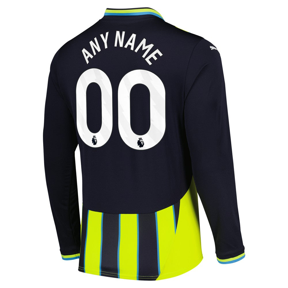 Manchester City 2024/25 Away Replica Long Sleeve Custom Jersey