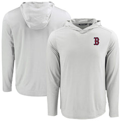 Boston Red Sox Cutter & Buck Coastline Epic Comfort Recycled Eco Hoodie Long Sleeve T-Shirt - MLB Hoodies