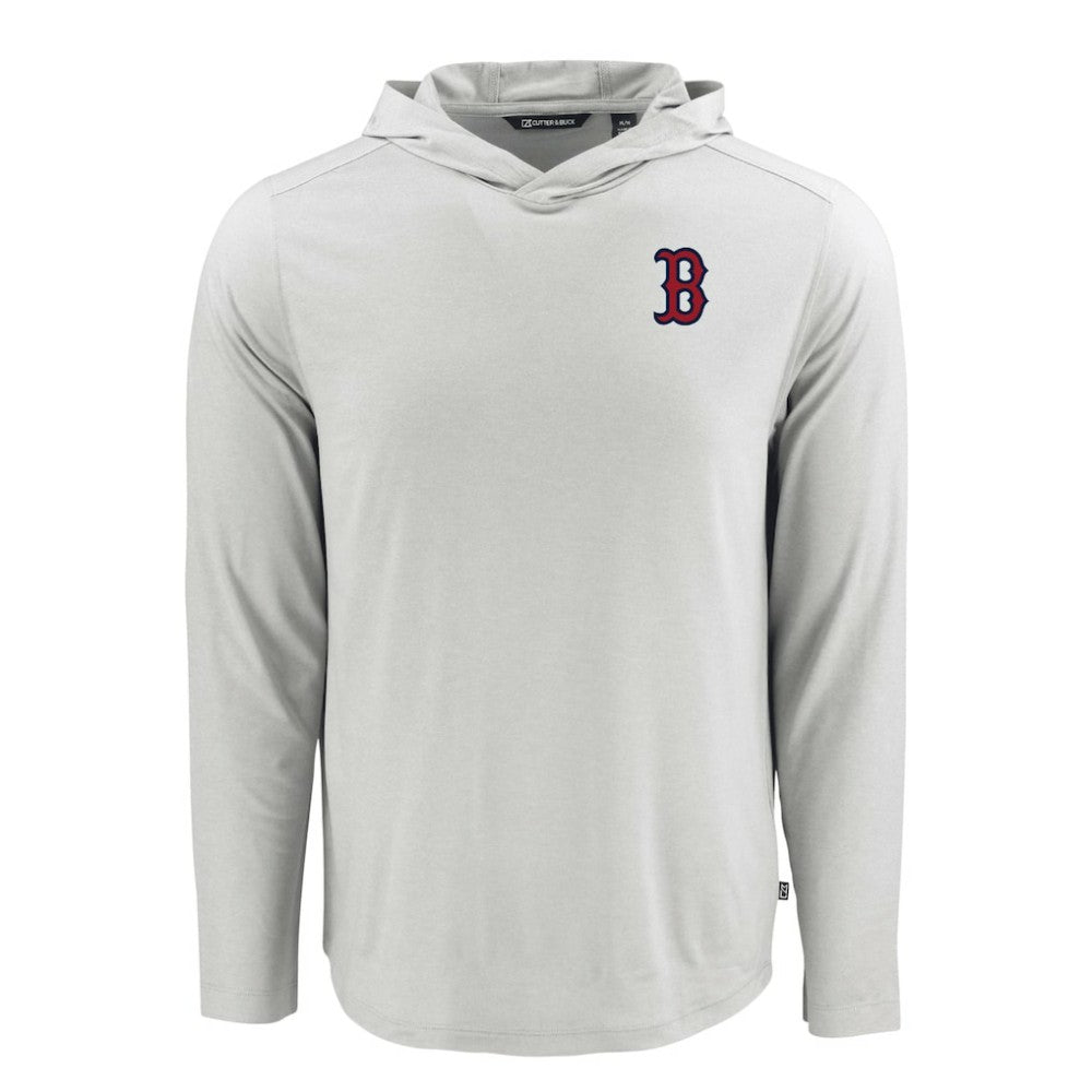 Boston Red Sox Cutter & Buck Coastline Epic Comfort Recycled Eco Hoodie Long Sleeve T-Shirt - MLB Hoodies