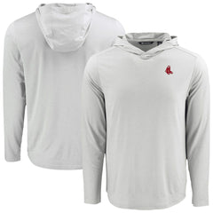 Boston Red Sox Cutter & Buck Coastline Epic Comfort Recycled Eco Hoodie Long Sleeve T-Shirt - MLB Hoodies