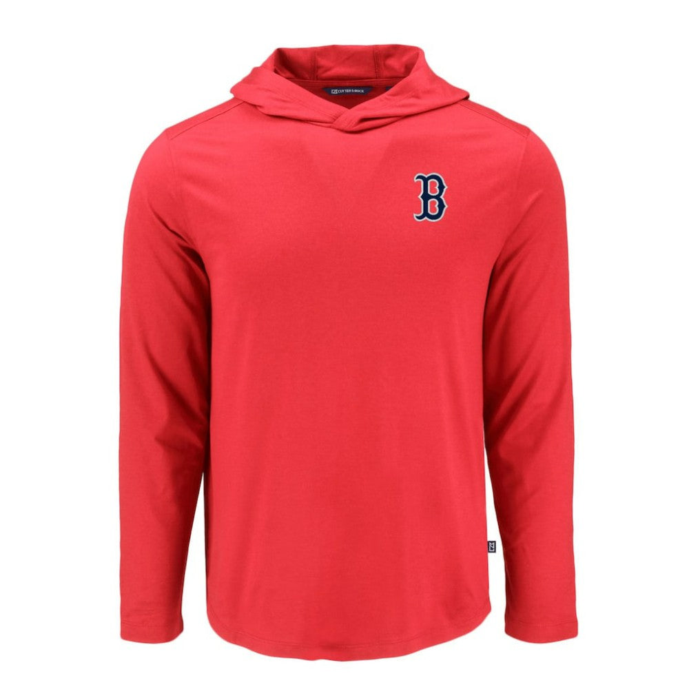 Boston Red Sox Cutter & Buck Coastline Epic Comfort Recycled Eco Hoodie Long Sleeve T-Shirt - MLB Hoodies