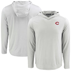 Cincinnati Reds Cutter & Buck Coastline Epic Comfort Recycled Eco Hoodie Long Sleeve T-Shirt - MLB Hoodies