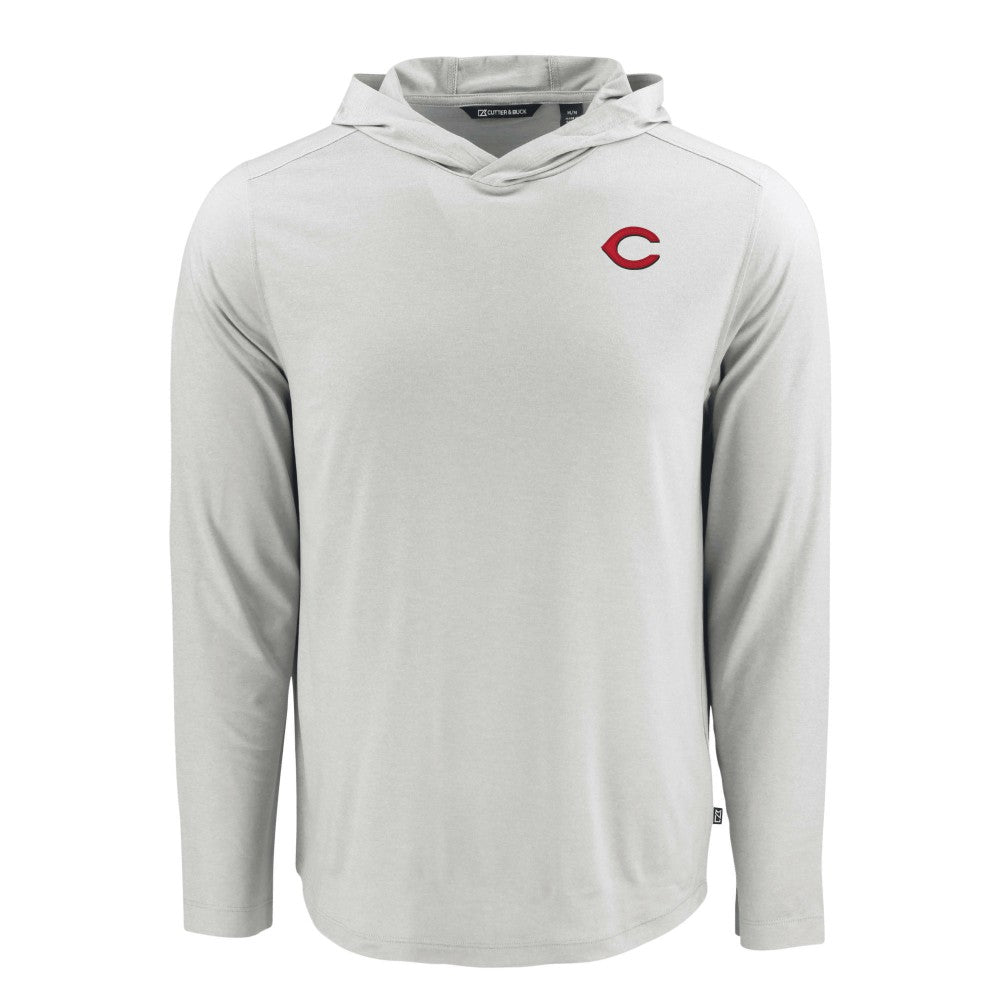 Cincinnati Reds Cutter & Buck Coastline Epic Comfort Recycled Eco Hoodie Long Sleeve T-Shirt - MLB Hoodies