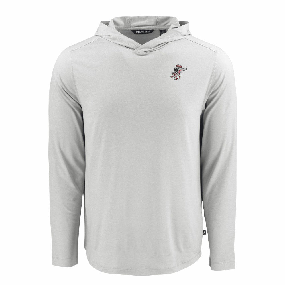 Cincinnati Reds Cutter & Buck Coastline Epic Comfort Recycled Eco Hoodie Long Sleeve T-Shirt - MLB Hoodies