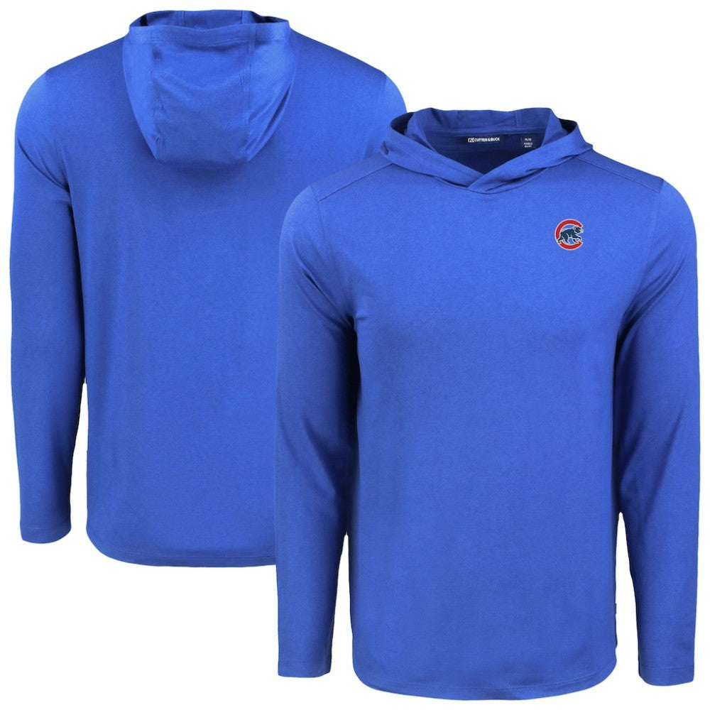 Chicago Cubs Cutter & Buck Coastline Epic Comfort Recycled Eco Hoodie Long Sleeve T-Shirt - MLB Hoodies