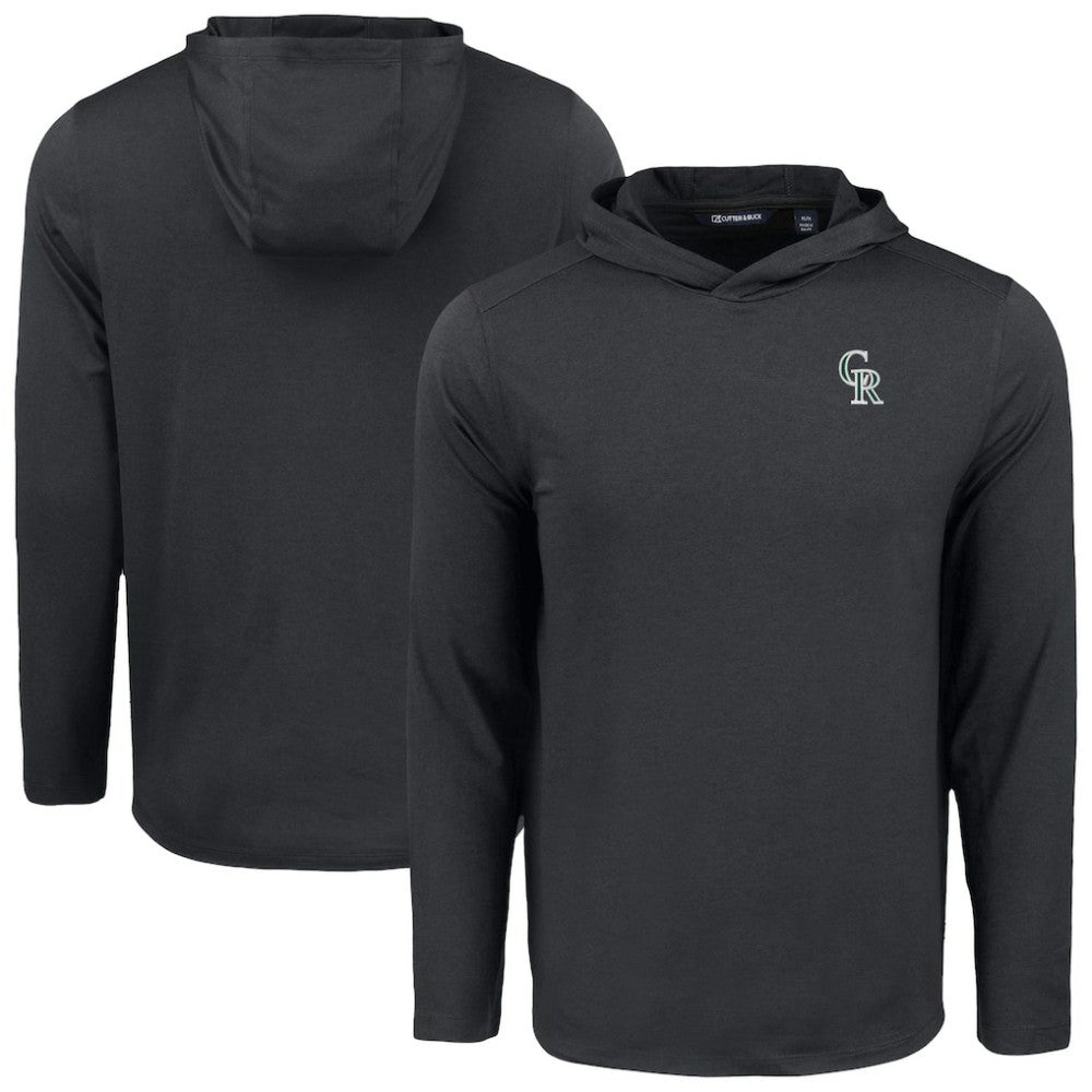 Colorado Rockies Cutter & Buck Coastline Epic Comfort Recycled Eco Hoodie Long Sleeve T-Shirt - MLB Hoodies