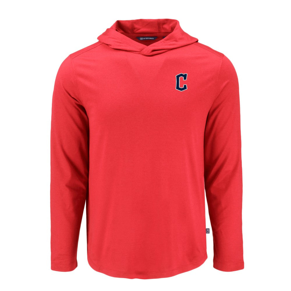 Cleveland Guardians Cutter & Buck Coastline Epic Comfort Recycled Eco Hoodie Long Sleeve T-Shirt - MLB Hoodies