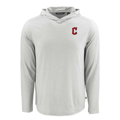 Cleveland Guardians Cutter & Buck Coastline Epic Comfort Recycled Eco Hoodie Long Sleeve T-Shirt - MLB Hoodies