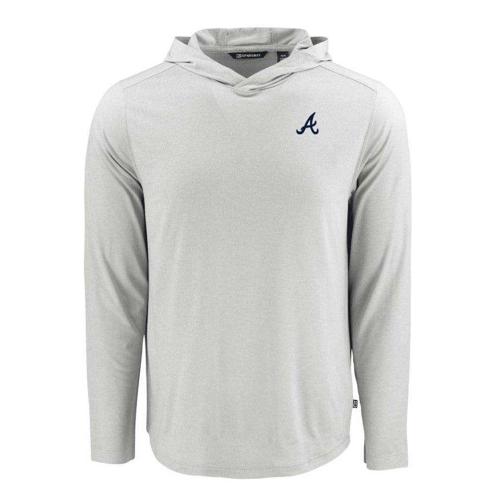 Atlanta Braves Cutter & Buck Coastline Epic Comfort Recycled Eco Hoodie Long Sleeve T-Shirt - MLB Hoodies