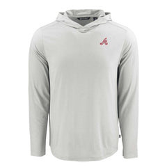 Atlanta Braves Cutter & Buck Coastline Epic Comfort Recycled Eco Hoodie Long Sleeve T-Shirt - MLB Hoodies