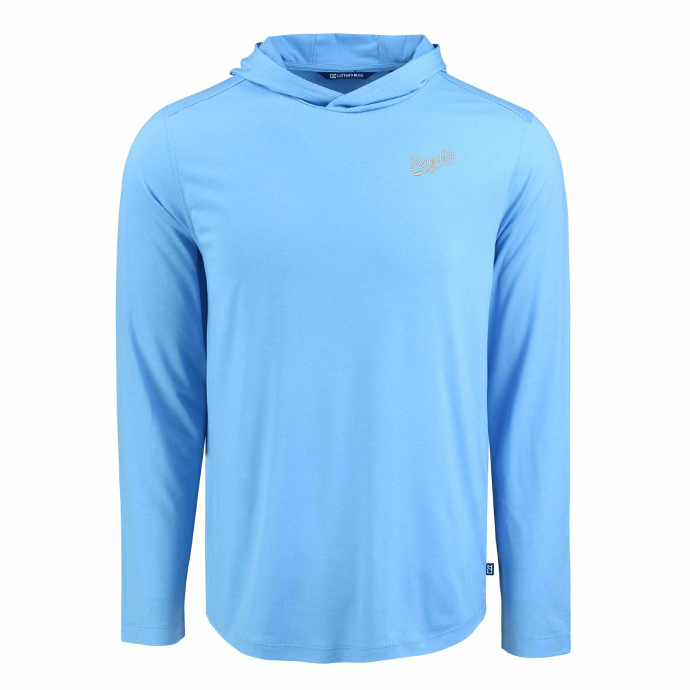 Kansas City Royals Cutter & Buck Coastline Epic Comfort Recycled Eco Hoodie Long Sleeve T-Shirt - MLB Hoodies