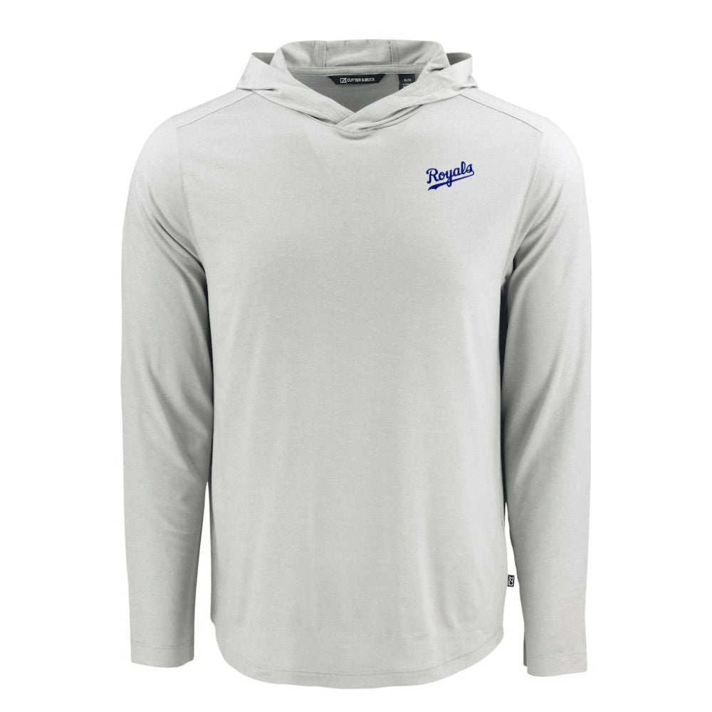 Kansas City Royals Cutter & Buck Coastline Epic Comfort Recycled Eco Hoodie Long Sleeve T-Shirt - MLB Hoodies
