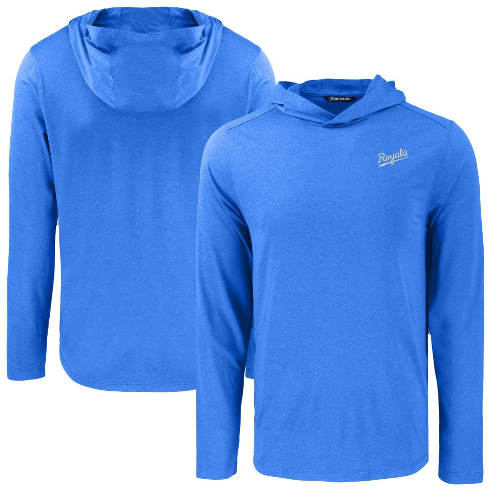 Kansas City Royals Cutter & Buck Coastline Epic Comfort Recycled Eco Hoodie Long Sleeve T-Shirt - MLB Hoodies