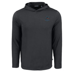 Miami Marlins Cutter & Buck Coastline Epic Comfort Recycled Eco Hoodie Long Sleeve T-Shirt - MLB Hoodies