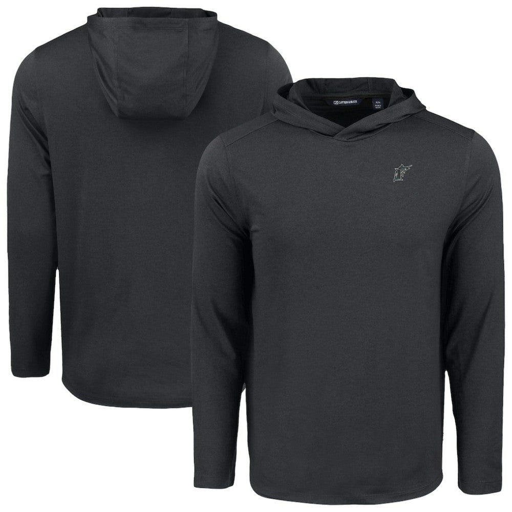 Miami Marlins Cutter & Buck Coastline Epic Comfort Recycled Eco Hoodie Long Sleeve T-Shirt - MLB Hoodies